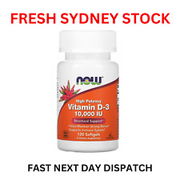 Now Foods High Potency Vitamin D3 10,000IU 120 Softgels Structural Support USA