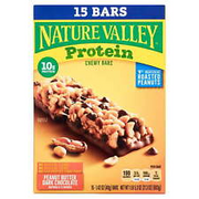 Nature Valley Chewy Granola Bars, Protein, Peanut Butter Dark Chocolate, 15 bars