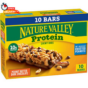 Chewy Protein Granola Bars, Peanut Butter Dark Chocolate, 10 Bars, 14.2 OZ