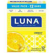 Luna Bar Whole Nutrition Snack Bars, Gluten Free, Lemon Zest Flavor, 12 Ct, 1.69