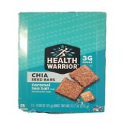 Health Warrior Chia Bars Caramel Sea Salt 15 Bars Box 3gm Sugar 100 Cal BB