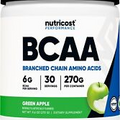 Nutricost BCAA 2:1:1 Powder (Green Apple) 30 Servings - 6G Per Serving