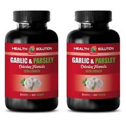 heart health supplement - Garlic & Parsley 600mg - rich in vitamin C 2 Bottles
