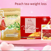 3x Peach tea detox Giam can vi dao Dong Anh weight loss herbal gift 3x Detox