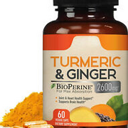 Turmeric Curcumin 2200mg with Ginger & Black Pepper for High Absorption