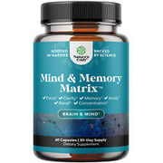 Advanced Nootropics Brain Supplement - Synergetic Mental Energy and Focus 60ct