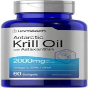 Horbaach Krill Oil 2000mg | 60 Softgel Capsules | Omega 3, EPA, DHA, Astaxanthin