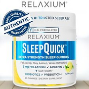 RELAXIUM Sleep Gummies with Probiotics + Prebiotics - Yummy Lemon - 60 Gummies
