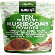 10 Treasure Mushroom Extract Powder, Lions Mane, Turkey Tail, Reishi  4oz