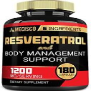 6in1 Trans Resveratrol Supplement with Grape Seed, Milk 180 Count (Pack of 1)
