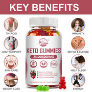 Keto Gummies for Fat & ACV Weight Loss, Belly Fat Burner - 60 High Strength