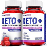 2 Pack - Deluxe Keto ACV Gummies - Vegan, Weight Loss Supplement - 120 Gummies
