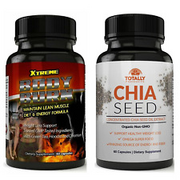 Xtreme Body Fat Burner Diet Pills Chia Seed Oil Extract Weight Loss Supplements