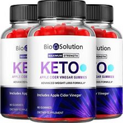 3 Pack - Biosolution Keto ACV Gummies - Vegan, Weight Loss Supplement - 180 Gums