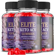 3 Pack - Elite Keto ACV Gummies - Vegan, Weight Loss Supplement - 180 Gums