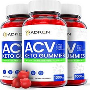 (3 Pack) Adken Keto Gummies - Adken Keto ACV Gummies For Weight Loss - 180 Gums