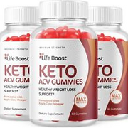 3 Pack - Life Boost Keto ACV Gummies - Vegan, Weight Loss Supplement - 180 Gums
