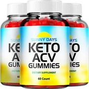 3 Pack - Sunny Days Keto ACV Gummies - Vegan, Weight Loss Supplement - 180 Gums