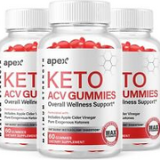 Apex Keto ACV Gummies, Weight Loss, Fat Burner, OFFICIAL - 3 Pack