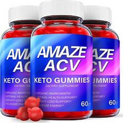 3 Pack - Amaze ACV Keto Gummies - Vegan, Weight Loss Supplement - 180 Gummies