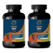 Max Strength Antioxidant Support GRAPE SEED EXTRACT 100mg - 2 Bottle 60 Capsules
