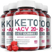 5 Pack - Keto ACV 20 Gummies - Vegan, Weight Loss Supplement - 300 Gummies
