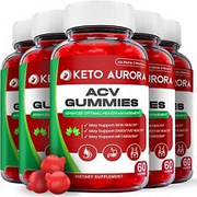 (5 Pack) Keto Aurora Gummies - Keto Aurora ACV Keto Gummies,Weight Loss-300 Gums