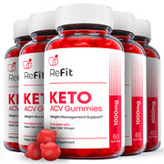 (5 Pack) Refit Keto Gummies - Refit ACV Keto Gummies Weight Loss, Vegan-300 Gums