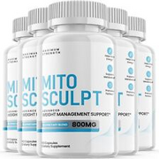 (5 Pack) Mito Sculpt Keto Capsules - Support Weight Loss & Fat Burn - 300 Pills
