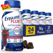 plus Dark Chocolate Nutrition Shake, Meal Replacement Shake, 24 Count