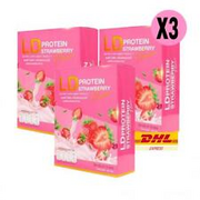 3X LD Protein Strawberry Powder Drink Delicious Healthy 0% Sugar [Box:10 Sachet]