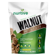 NURTIVE Walnut Protein Powder - Rich in Omega-3 & Plant-Based Protein - Antioxidant Boost - Ideal for Smoothies & Baking - Gluten Free, Vegan, Non GMO - 20 Servings (16 oz / 454 g)