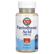 KAL, Pantothenic Acid , 1,000 mg, 50 Tablets