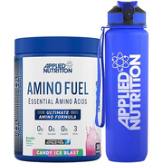 Applied Nutrition Bundle Amino Fuel 390g + Lifestyle Water Bottle 1000ml - Amino Acids Supplement, EAA Essential Amino Acids Powder, Muscle Fuel & Recovery (Candy Ice Blast)