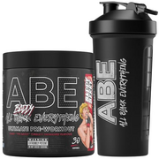 Applied Nutrition Bundle ABE Pre Workout 375g + ABE Black Shaker | All Black Everything Pre Workout Powder, Energy Drink, Physical Performance, Creatine, Beta Alanine, Caffeine (Baddy Berry)