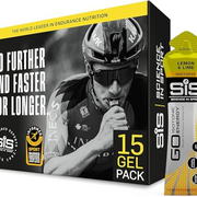 MM Science in Sport GO Isotonic Energy Gels, Running Gels with 22 g Carbohydrates, Low Sugar, Lemon & Lime Flavour, 60 ml Per Serving (15 Pack)