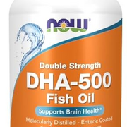 Dbl Strength DHA 500 Fish Oil, 180 Soft gels