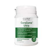 CURA NUTRITION - CuraZyme Ultra (45 Capsules) | for Sensitive Stomachs, Advanced Digestive Enzymes Supplement Blend, Nutrient Supplements, Gut Health Supplement, Easy Digest, Digestion Relief