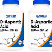 Nutricost D-Aspartic Acid Capsules (180 Caps) (2 Bottles)