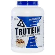 Body Nutrition Trutein High Protein Powder: 45% Whey, 45% Casein, 10% Egg White, Gluten-Free, Low Sodium, Grass Fed Whey Protein Powder, Gym Supplement & Breakfast Shake, Cinnabun, 4lb