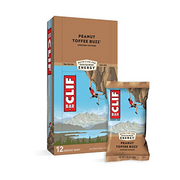 CLIF BARS - Energy Bars - Peanut Toffee Buzz - With Caffeine - Made with Organic Oats - Plant Based Food - Vegetarian - Kosher (2.4 Ounce Protein Bars, 12 Count)