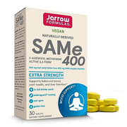 Jarrow Formulas SAMe 400 mg Extra Strength Vegan Naturally Derived SAMe Dietary Supplement, SAMe Supplement Supports Joint Health, Liver Health and Brain Health, 30 Tablets, 30 Day Supply