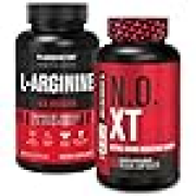 Jacked Factory N.O. XT Nitric Oxide Supplement (90 Capsules) & L-Arginine Nitric Oxide Booster (90 Capsules) for Muscle Growth, Pumps, Vascularity & Energy