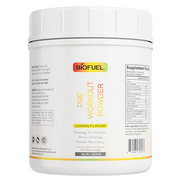 Biofuel Pre-Workout Powder – Enhances Amino Energy, Workout Performance, and Recovery – Natural Lemon Flavor, 500g, 50 Servings