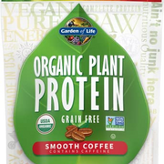 Garden of Life Organic Plant Protein Smooth Coffee Powder, 10 Servings - Vegan, Grain Free & Gluten Free Plant Based Protein Shake with Arabica Coffee, 1 Billion CFU Probiotics & Enzymes, 15g Protein