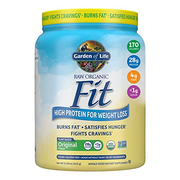 Garden of Life Raw Organic Fit Powder, Original - High Protein for Weight Loss (28g) Plus Fiber, Probiotics & Svetol, Organic & Non-GMO Vegan Nutritional Shake, 10 Servings