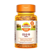 Sundown CoQ10 100mg Softgels, Supports Heart Health and Cellular Energy Production, 40 Count