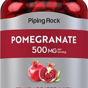 Piping Rock Pomegranate Extract Capsules 500mg | 200 Count | Dietary Supplement | Standardized with Ellagic Acid | Non-GMO, Gluten Free