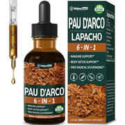 Nabouherb PAU d’Arco Natural Herbal Wellness Drops, A Powerful 6-in-1 Supplement Support for Immune Support, Body Detox and Combat Harmful Free Radical, 2 oz