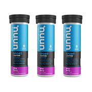 Nuun Energy: Wild Berry Electrolyte +Caffeine Drink Tablets (3 Tubes of 10 Tabs)